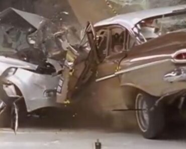 CRASH TEST-Chevy Crash Safety Evolution: ’59 Bel Air  Vs  ’09 Malibu