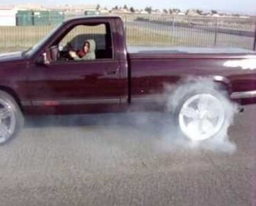 Young Kid Does BURNOUT In A Big Block Truck!