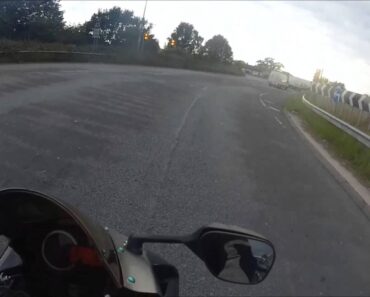 Typical Evo Driver Cuts off Motorcycle – Instant Karma!