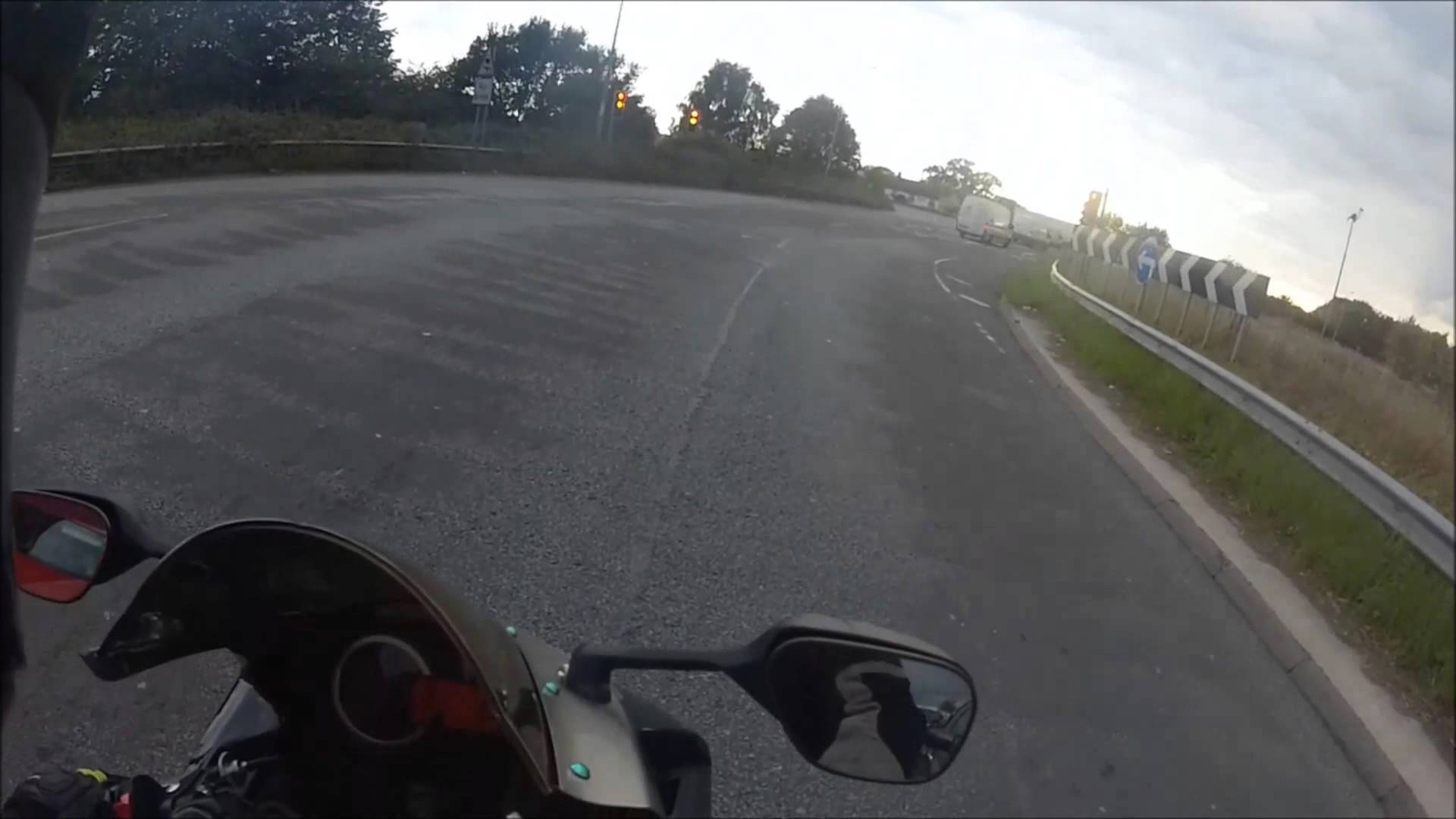 Typical Evo Driver Cuts off Motorcycle - Instant Karma!