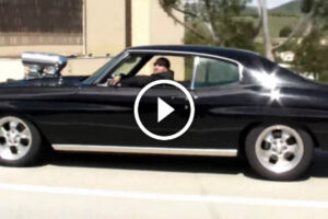 Chevrolet Chevelle with a blown 572 on the road!