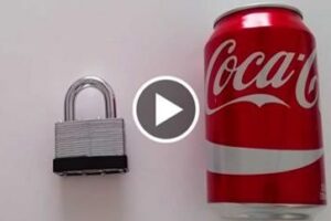 How to Open a Lock With a Soda Can!