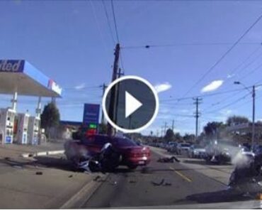 Dash-Cam Captures Insane Wreck Between A Car & Two Motorbikes! Yikes!