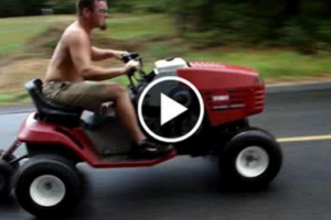 130hp lawn mower ripping the streets up!