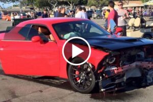 Hellcat Crashes Badly During Street Race!