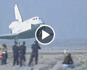 Those People Are Standing Too Close! Shuttle Enterprise Bouncing During Landing in 1977