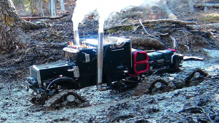 Muddy Tracked RC Semi-Truck