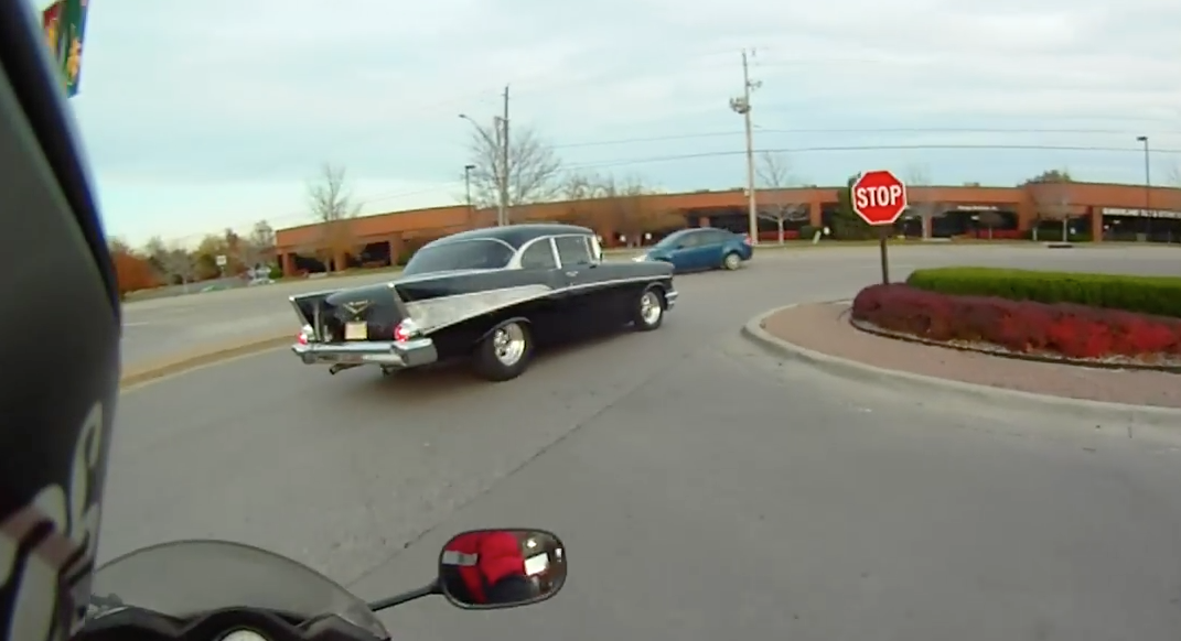 57-Chevy-Bel-Air-vs-Motorcycle-INSANE-FAST