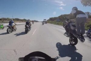 Cop Chases Bikers Then Biker Makes Cop Leave!