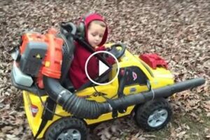 Awesome Father Creates The Ultimate Leaf Blower!