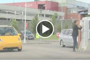 Train Horn On A Small Electric Car – Funny Prank!