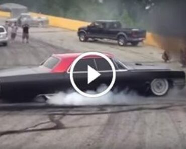 Smokey Burnout By Cummins Diesel Powered Cadillac Deville!