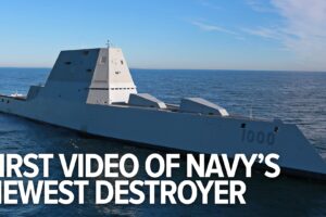 First video of the US Navy’s New Star Wars-ish Destroyer at sea!
