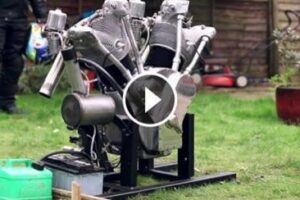 The “Flying Millyard” 5 Litre V Twin first test run!
