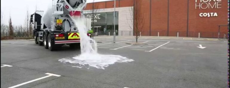 ‘Thirsty’ Concrete Will Blow Your Mind As It Soaks Up 1000 Gallons Of Water A Minute!