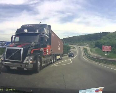 Amazing Save By Semi Truck With Even More Amazing Brakes Will Amaze You Amazingly!