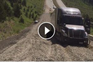 Truck Almost Rolls Over Using Runaway Ramp