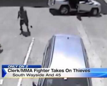 MMA Trained Gas Station Clerk Teaches Gangsters a Lesson!