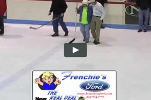 Granny Makes Unbelievable Hockey Shot to Win New Truck!
