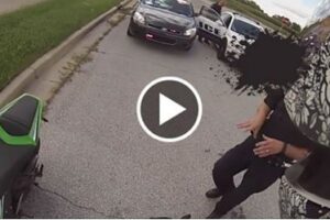 Police Pull Over A Motorcycle Rider With A Gun!