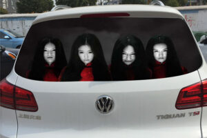 Drivers Are Using Terrifying Reflective Decals On Rear Windows To Fight Against High-Beam Users!