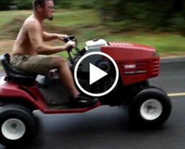 130hp lawn mower ripping the streets up!