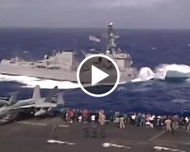 MILITARY SHIP DOES HUGE NOSE DIVE !